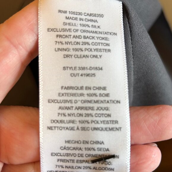 Joie Amedeo Silk Blouson Paisley Dress with Shirred Waist and Lace Yoke Size XS - Picture 13 of 14